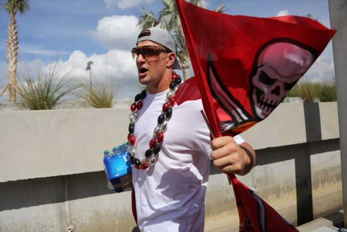 Rob Gronkowski at the Tampa Super Bowl Boat Parade