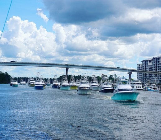 Yachts departing 2017 Blue Marlin Grand Championship