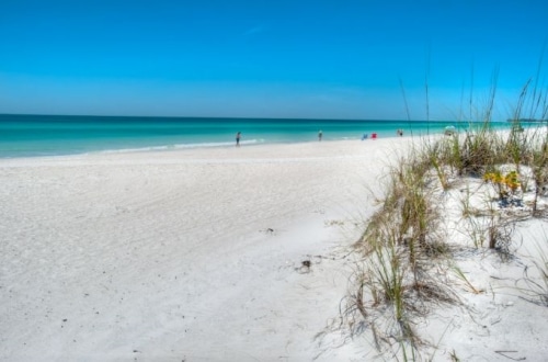 Beach with blue waters