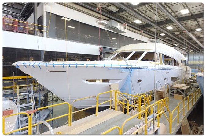 Viking 93 Motor Yacht in production