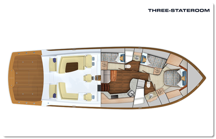 Viking 54 three stateroom layout