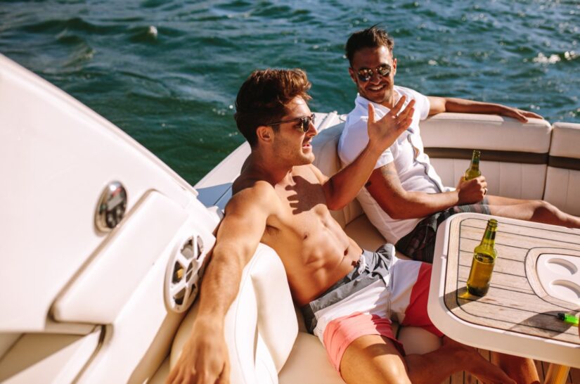 men on a yacht 