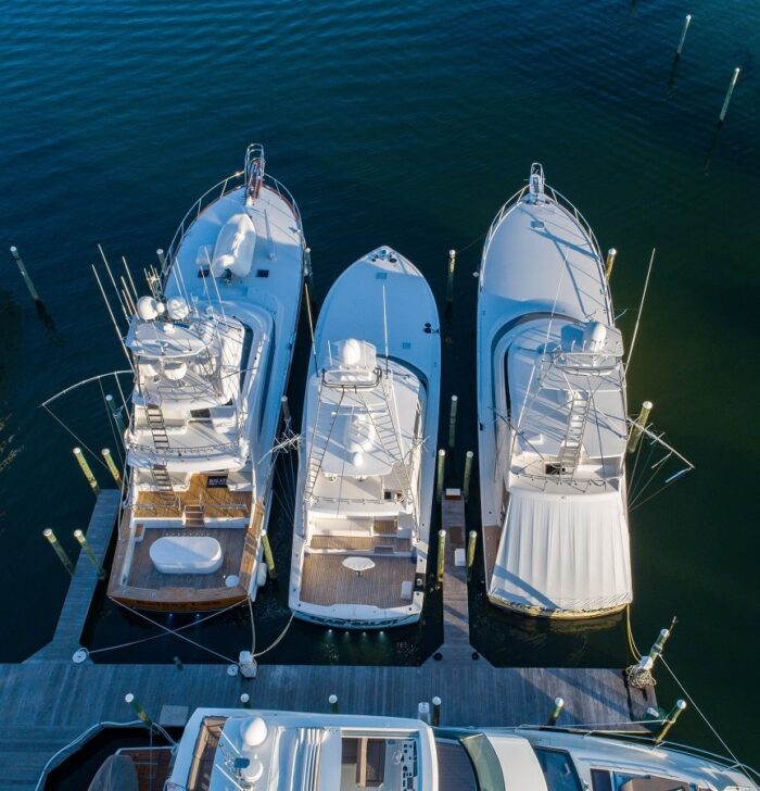 yachts in a marina