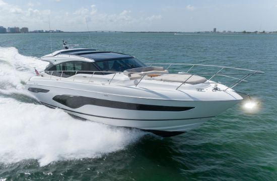 Boat cruising through water