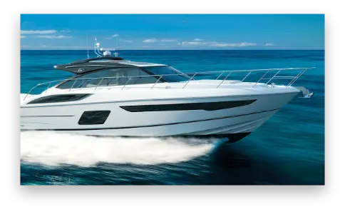 New Princess Yacht model running shot