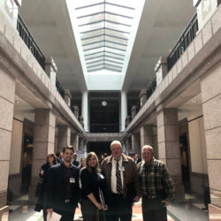 Bay Area Houston Economic Partnership Marine Job Advocacy team representing TMIC at the Capital! left to right: Jay Dee Jackson, Harriet Pilgrim, John Preston, Randy Bright!