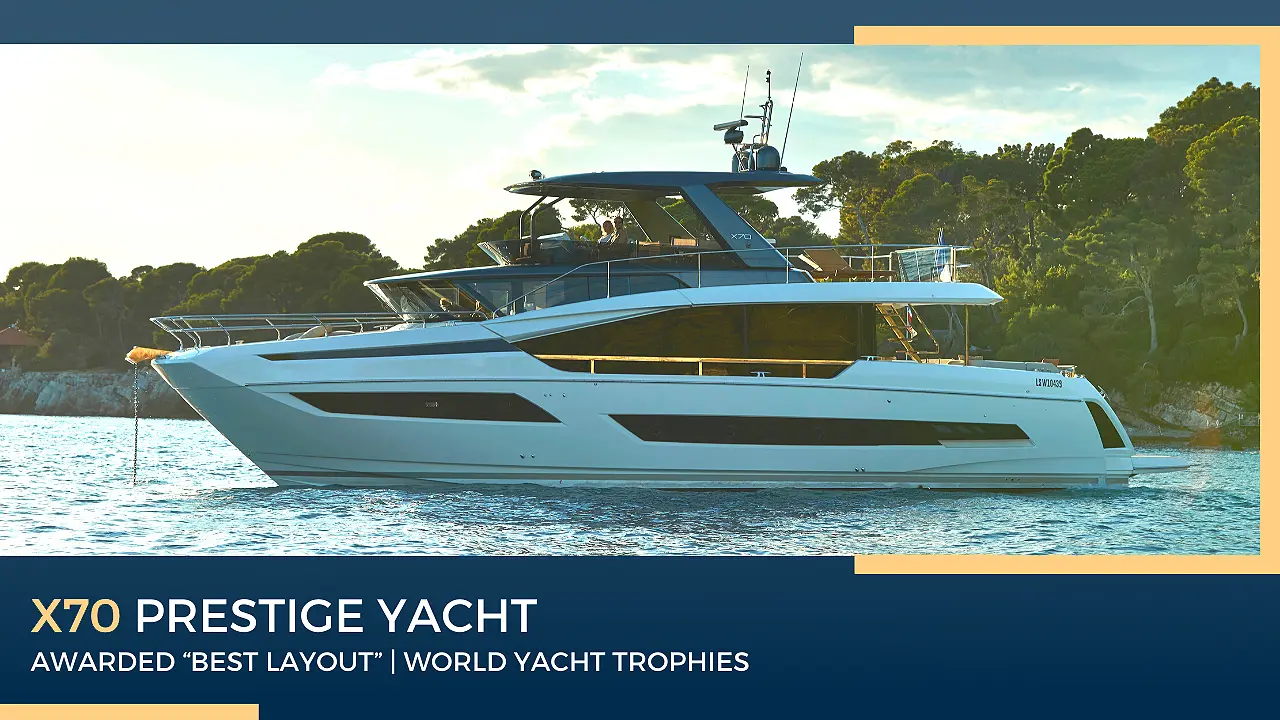 x70 prestige yacht awarded best layout at world yacht trophies